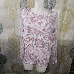 Andrew Marc Sport Purple & White Tie-Dye Sweatshirt (2X)